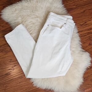 Universal Thread High Rise Straight Crop White Jeans